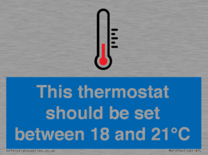 This thermostat should be set between 18 and 21°C